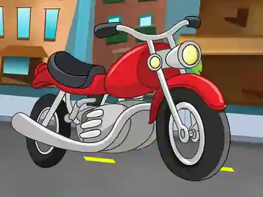 게임 Cartoon Motorbike Jigsaw 온라인