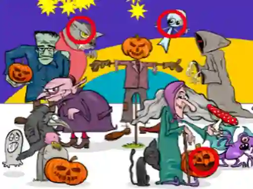 게임 Find 5 Differences Halloween 온라인