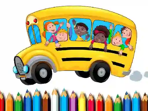 게임 School Bus Coloring Book 온라인