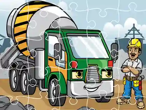 게임 Construction Trucks Jigsaw 온라인