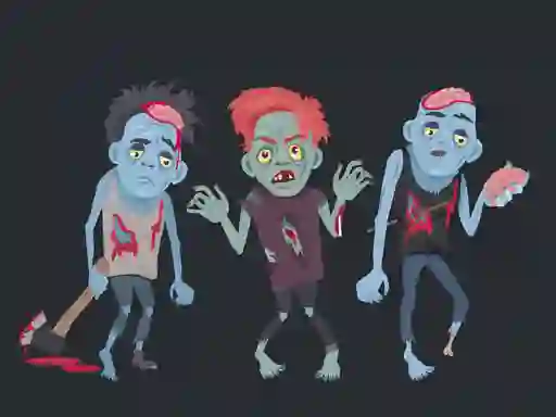 게임 Zombies and Skeletons Coloring 온라인