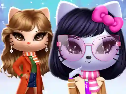 게임 Kitty Squad Winter Dress Up 온라인