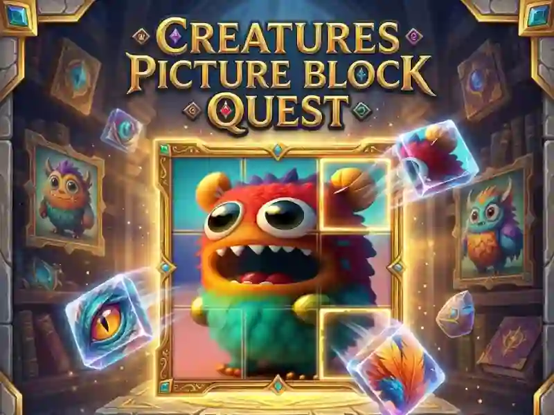 게임 Creatures Picture Block Quest 온라인