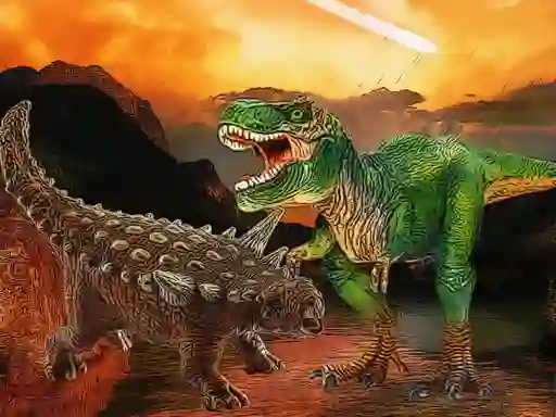 게임 Dinosaurs Fight Jigsaw 온라인