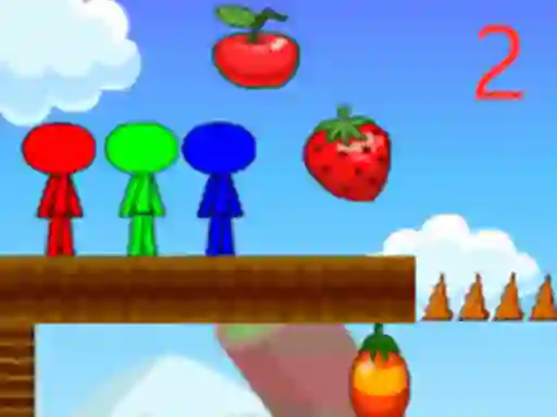 게임 Stickman Bros In Fruit Island 2 온라인