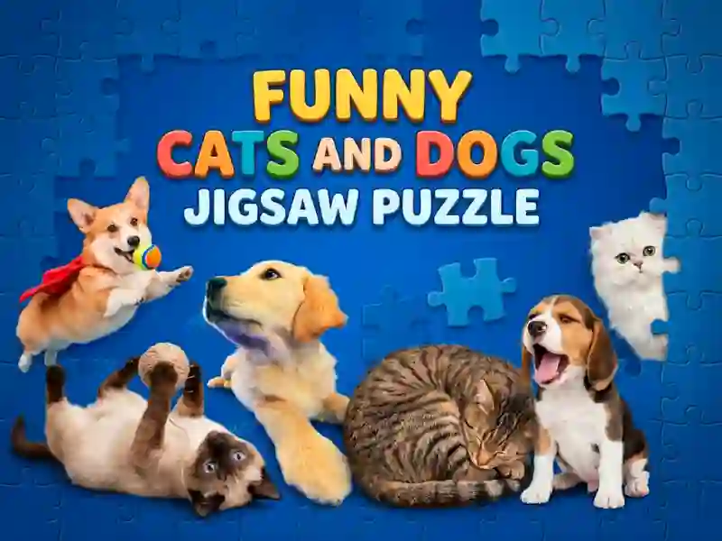 게임 Funny Cats And Dogs Jigsaw Puzzle 온라인