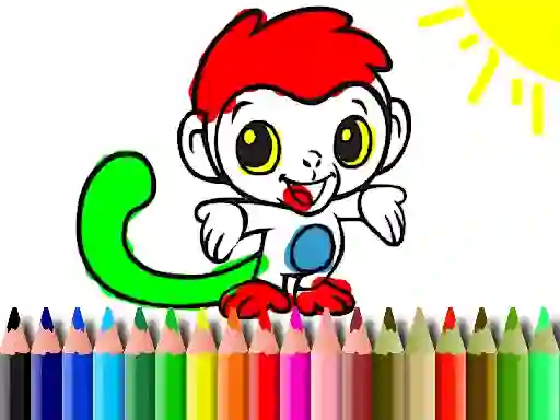 게임 Back To School: Monkey Coloring 온라인