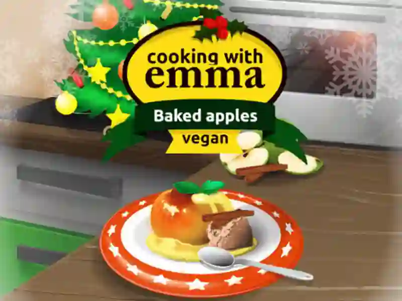 게임 Cooking with Emma Baked Apples vegan 온라인