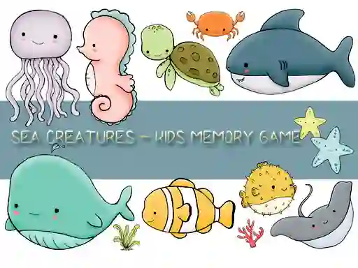 게임 Kids Memory Sea Creatures 온라인