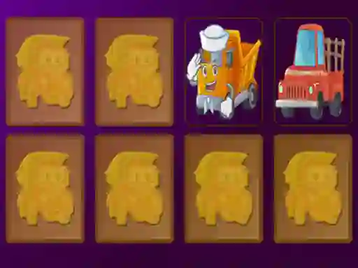 게임 Cartoon Trucks Memory 온라인
