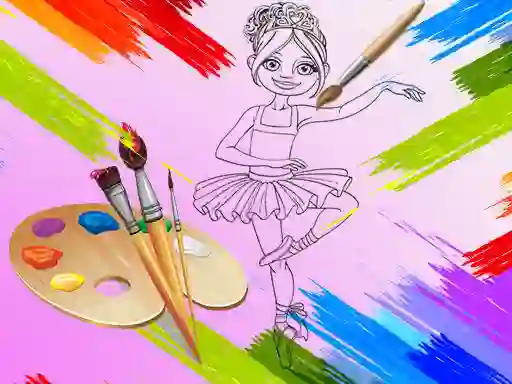 게임 Little Ballerinas Coloring 온라인
