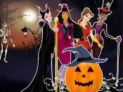 게임 Princesses Halloween Night 온라인