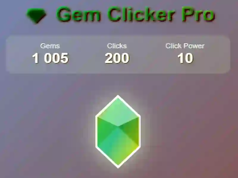 게임 Gem clicker pro 온라인