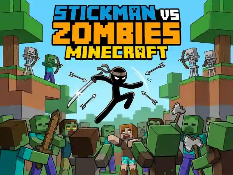 게임 Stickman vs Zombies Minecraft 온라인