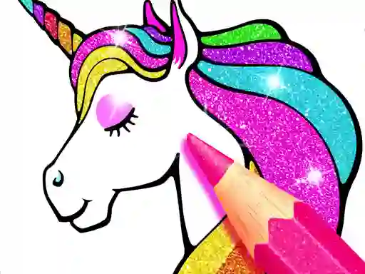 게임 Unicorn Coloring Book Glitter 온라인