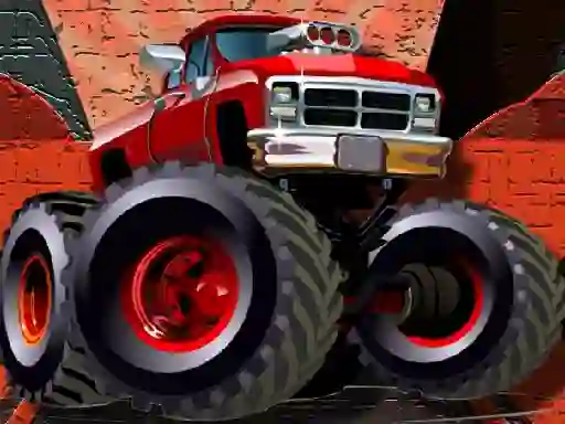 게임 Crazy Monster Trucks Puzzle 온라인