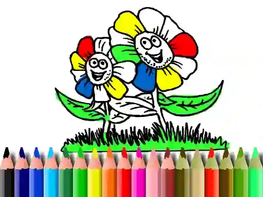 게임 Back to School: Flowers Coloring 온라인
