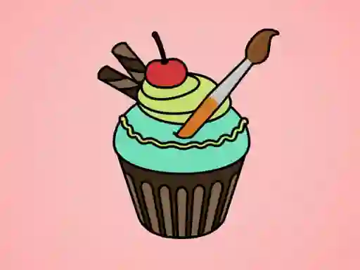 게임 Yummy Cupcake Coloring 온라인