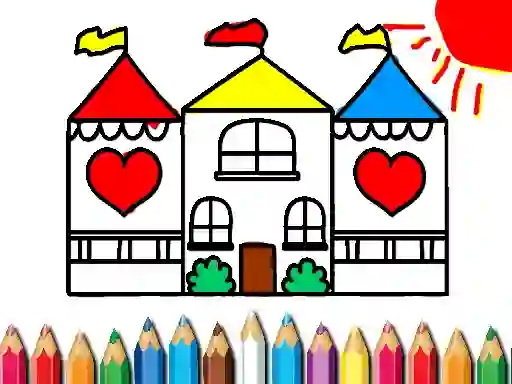 게임 Back To School Coloring Book DOLL HOUS 온라인