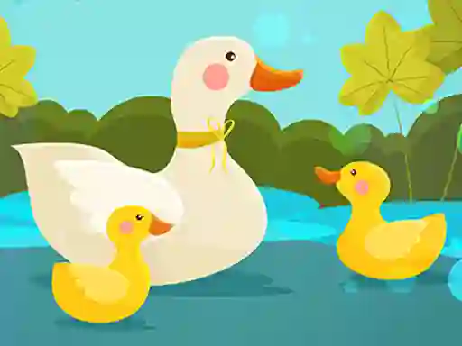 게임 Mother Duck and Ducklings Jigsaw 온라인