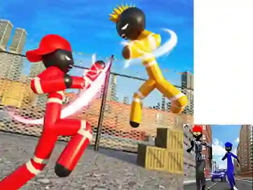 게임 Stickman Police vs Gangsters Street Fight 온라인