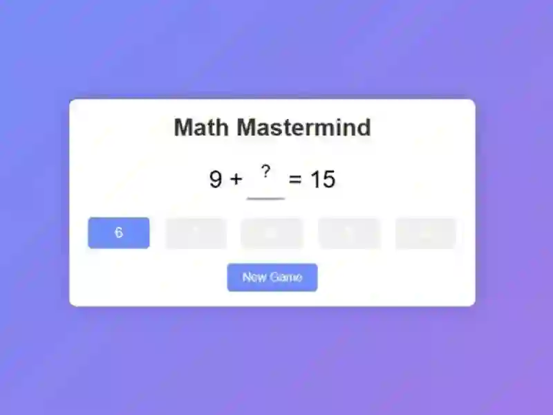 게임 Math Mastermind 온라인