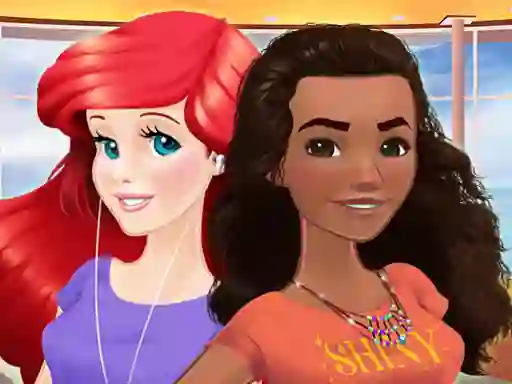 게임 Ariel and Moana Princess on Vacation 온라인