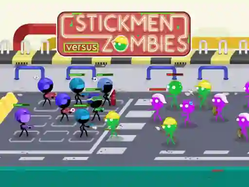 게임 Stickmen Versus Zombies 온라인
