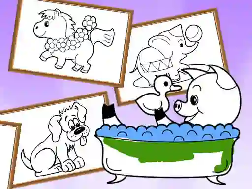 게임 Cartoon Coloring for Kids Animals 온라인