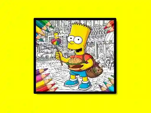 게임 Back To School Simpsons Coloring Book 온라인