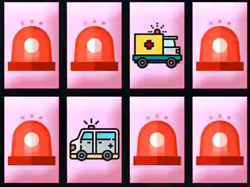 게임 Ambulance Trucks Memory 온라인