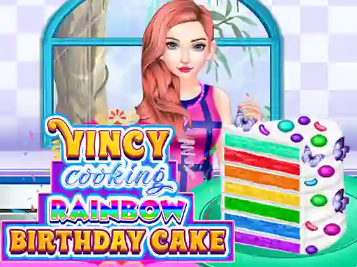 게임 Vincy Cooking Rainbow Birthday Cake 온라인
