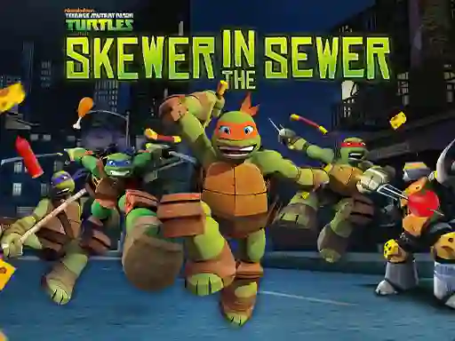게임 Teenage Mutant Ninja Turtles: Skewer in the Sewer 온라인