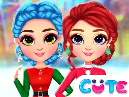 게임 Rainbow Girls Christmas Outfits 온라인