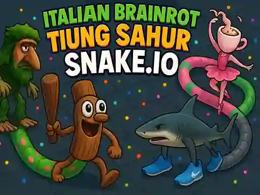 게임 Italian Brainrot Tung Sahur Snake.io 온라인