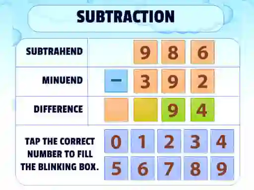 게임 Subtraction Practice 온라인