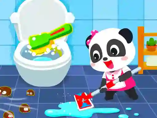 게임 Baby Panda House Cleaning 온라인