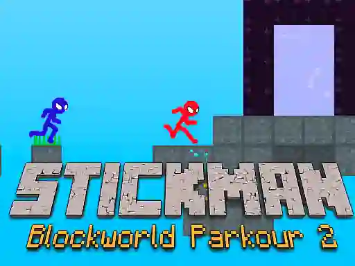 게임 Stickman Blockworld Parkour 2 온라인