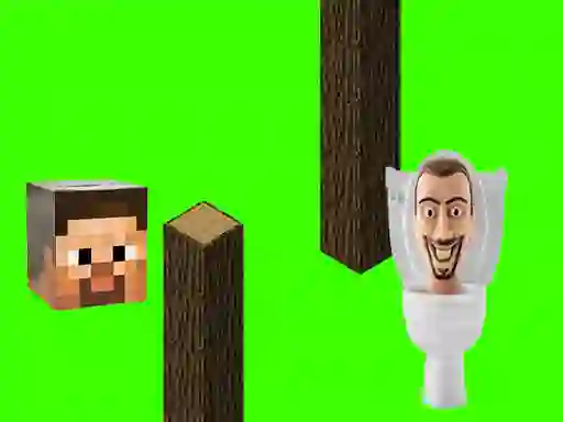 게임 Spinning Skibidi Toilet Flappy Minecraft 온라인