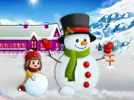 게임 Kids and Snowman Dress Up 온라인