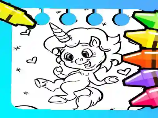 게임 Magical Unicorn Coloring Pages 온라인