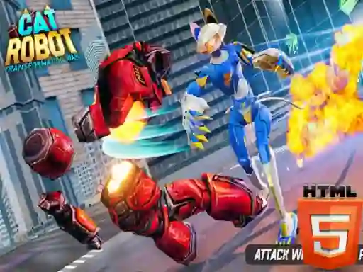 게임 Cat Robot Transform War 온라인