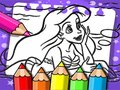 게임 인어공주 아리엘 색칠공부  온라인