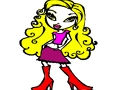 게임 쉬운 Bratz 색칠  온라인