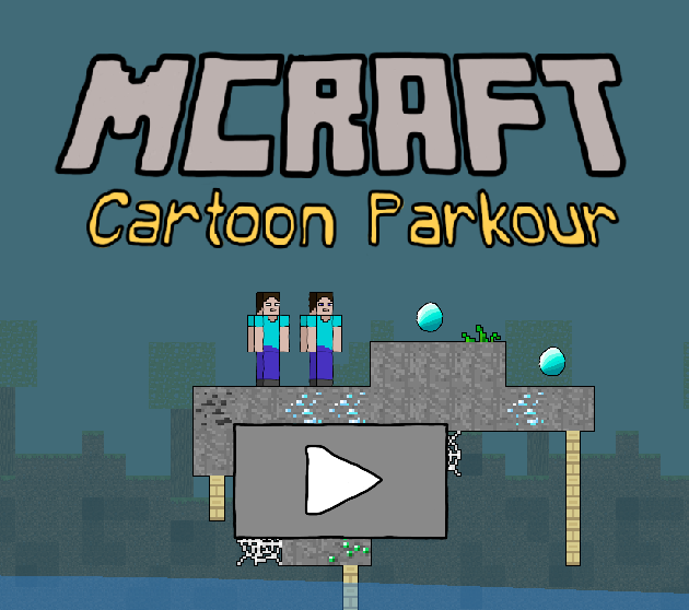 게임 Mcraft 카툰 파쿠르  온라인