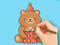 게임 색칠하기 책: 선물 곰  온라인