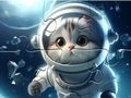 게임 직소 퍼즐: 우주비행사-고양이  온라인