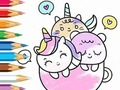 게임 색칠하기 책: 유니콘 한 잔  온라인