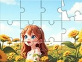 게임 직소 퍼즐: 해바라기 소녀  온라인