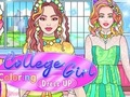 게임 대학생 색칠 공부 드레스  온라인